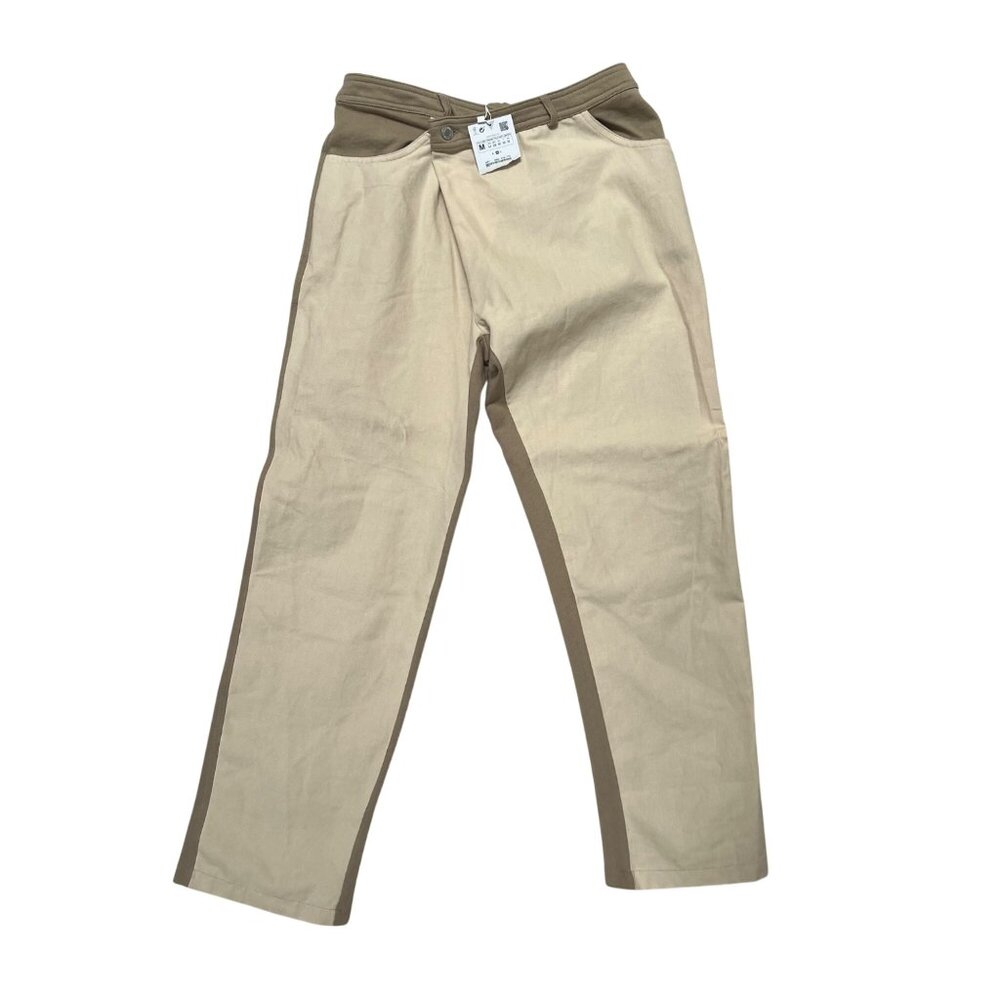 Zara Womens Crossover Waist 2 Color Tan Beige Brown Pants Size M - READ‎